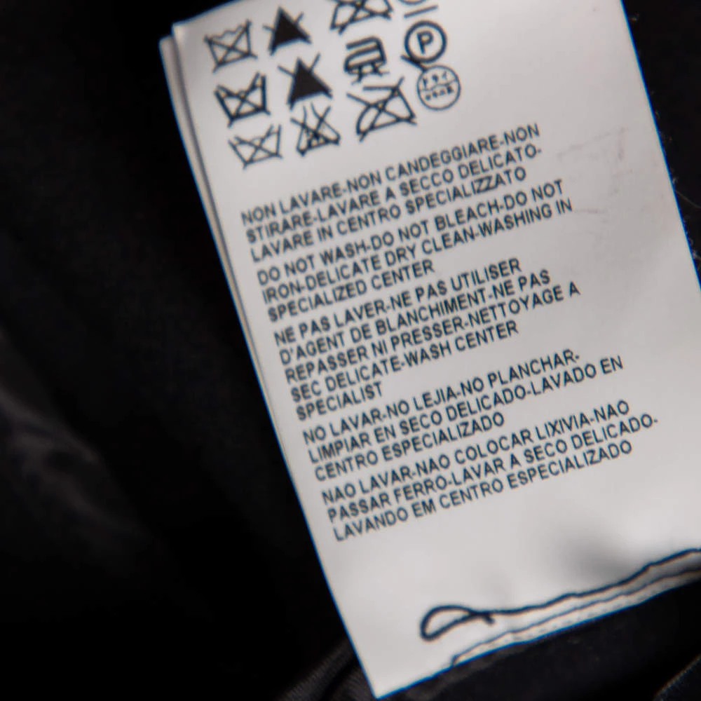 Versace Black Stretch Knit Slit Detail Asymmetric One-Sleeve Dress M For Women - Image 9