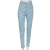 Versace Blue Logo Printed Denim Jeans S For Women