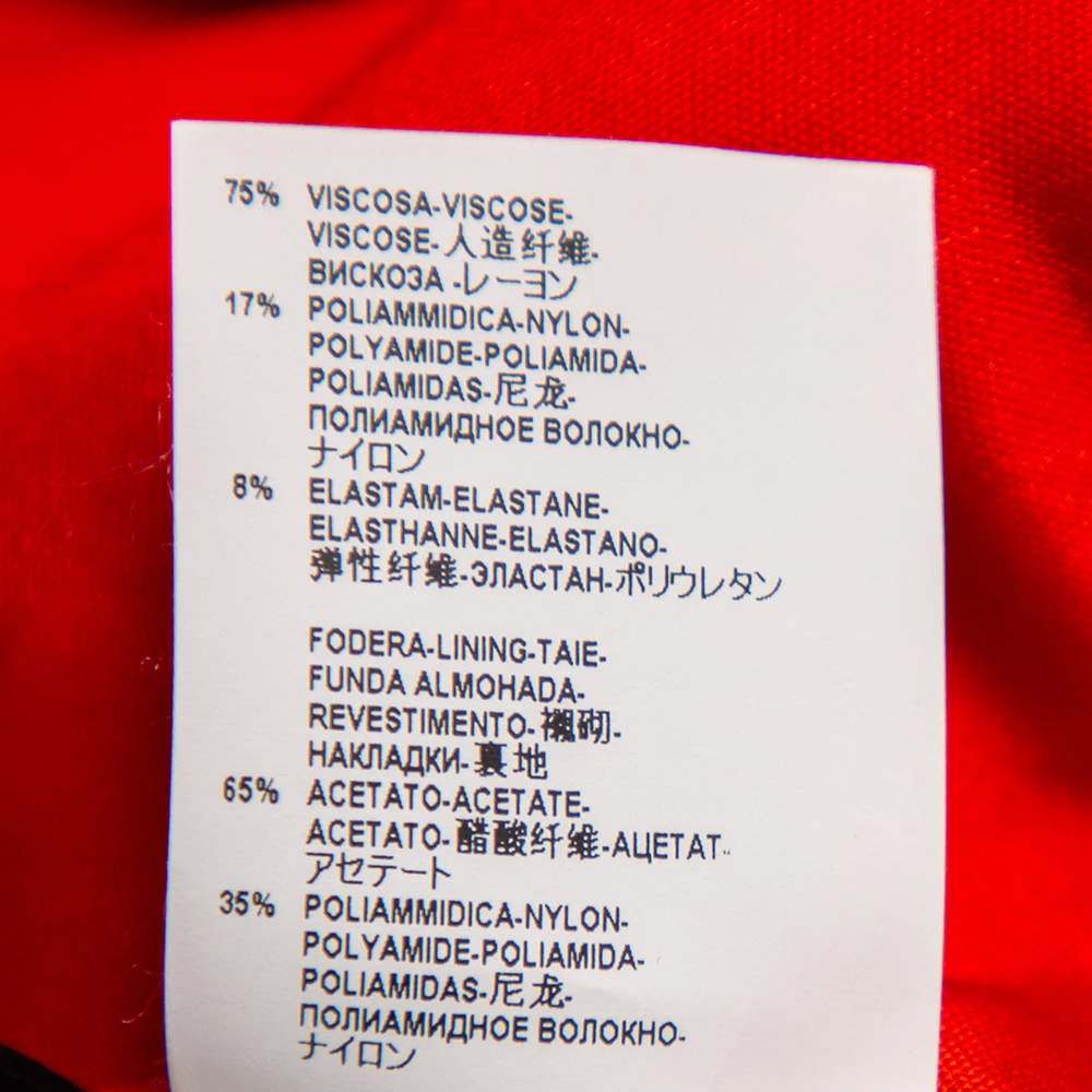 Versace Orange Jersey Embroidered Trim Detailed Short Dress S For Women - Image 7