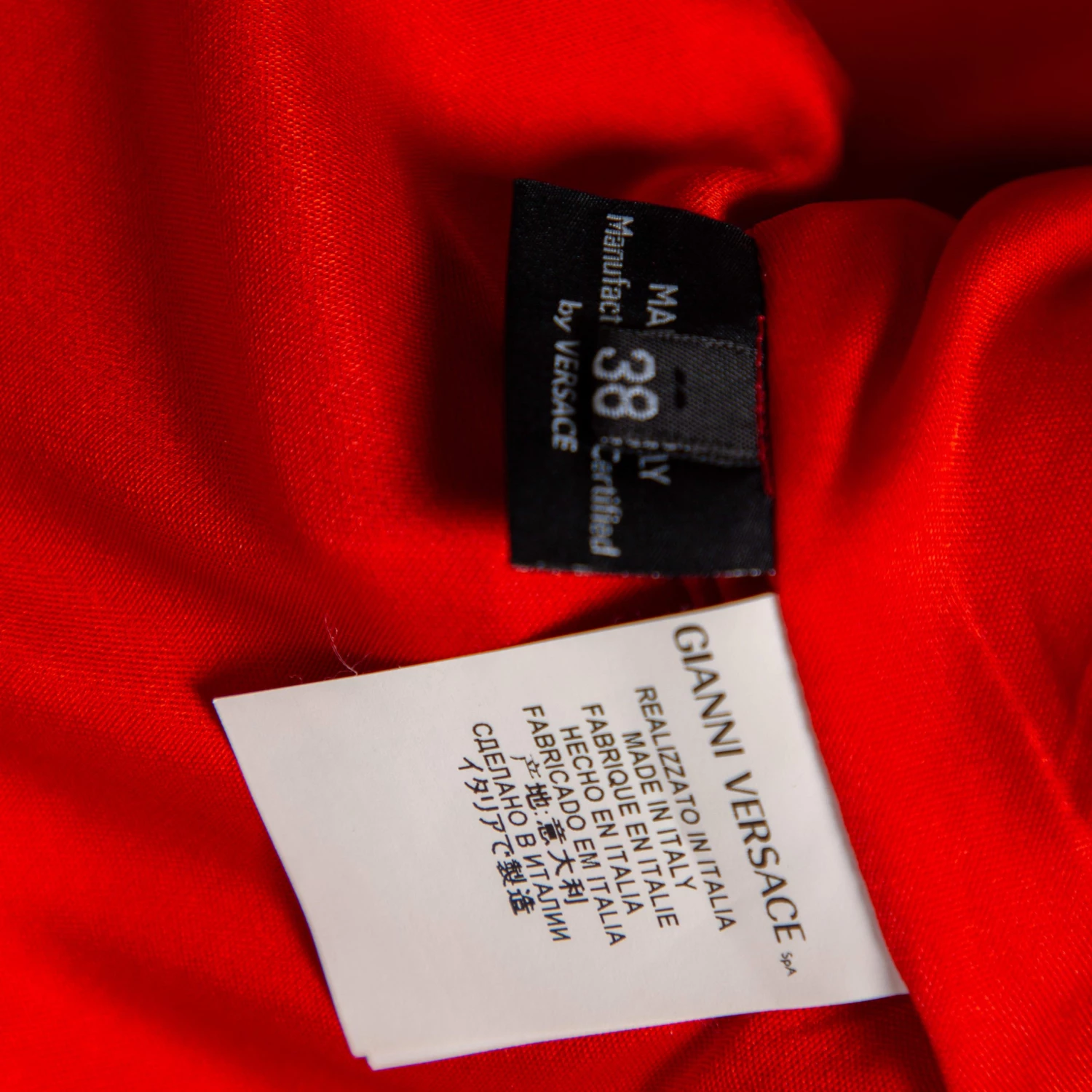 Versace Orange Jersey Embroidered Trim Detailed Short Dress S For Women - Image 6