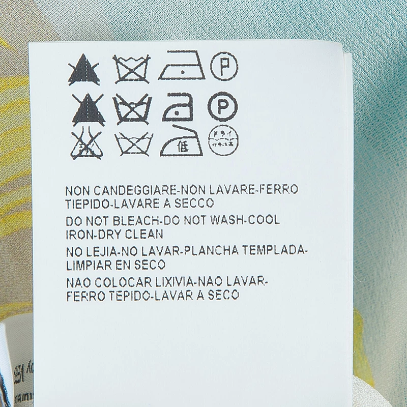 Versace Multicolor Print Sleeve Tab Detail Silk Blouse S For Women - Image 11