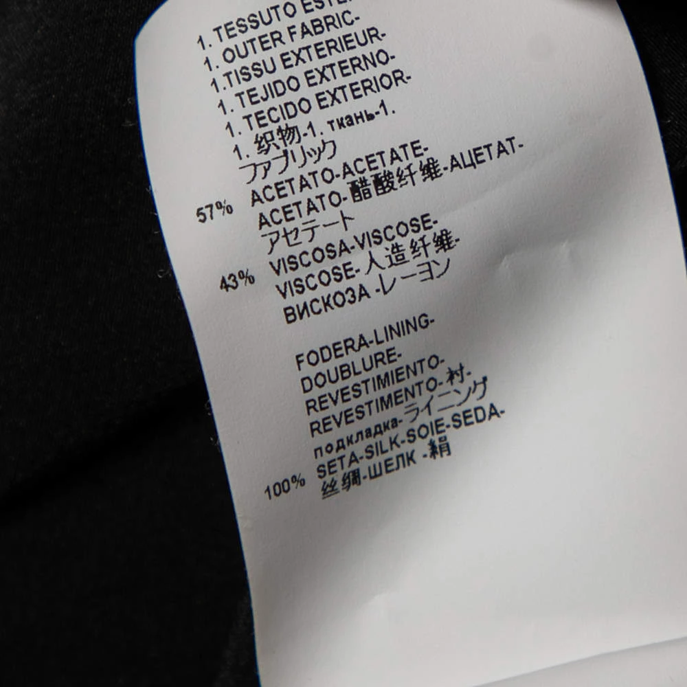 Versace Black Crepe Contrast Paneled Eyelet Studded Maxi Dress S For Women - Image 6