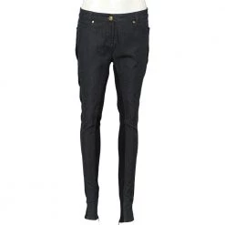Versace Navy Blue Denim & Black Jersey Jeggings M For Women