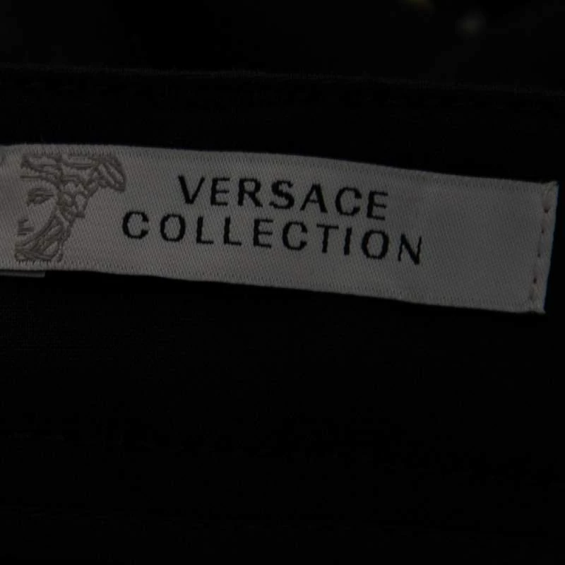 Versace Black Printed Cotton High Waisted Shorts M For Women - Image 5