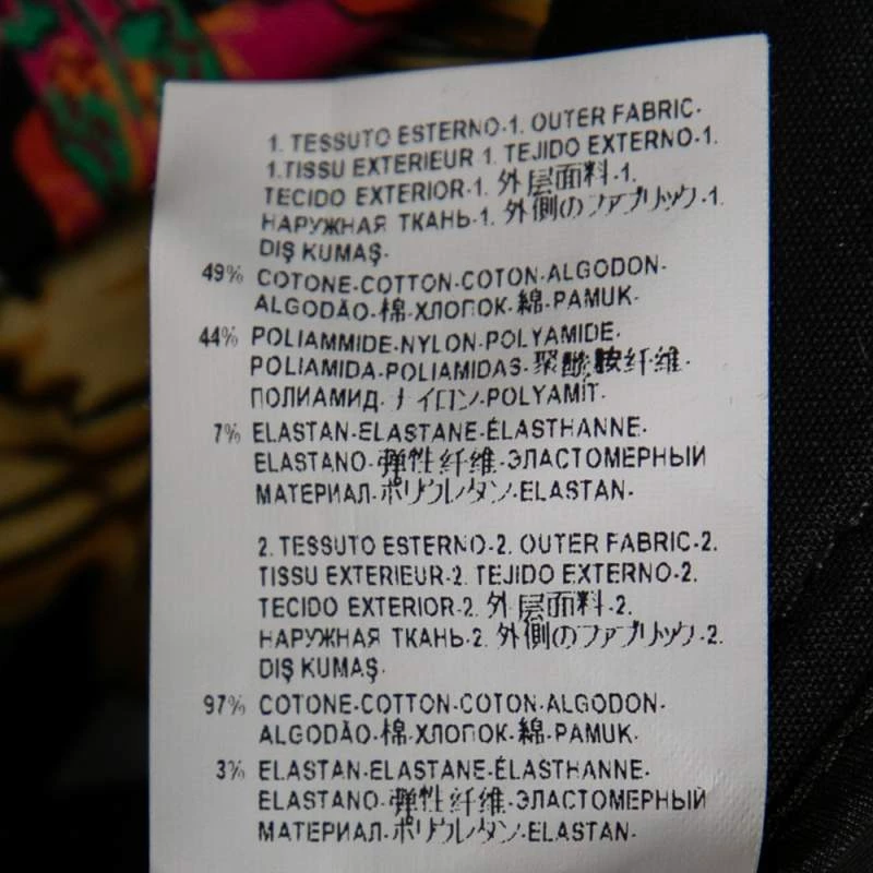 Versace Black Printed Cotton High Waisted Shorts M For Women - Image 8