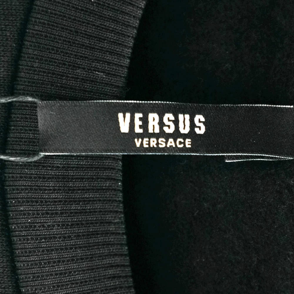 Versus Versace Black Cotton Knit Lion Head Embellished Sweatshirt M For Women - Image 5