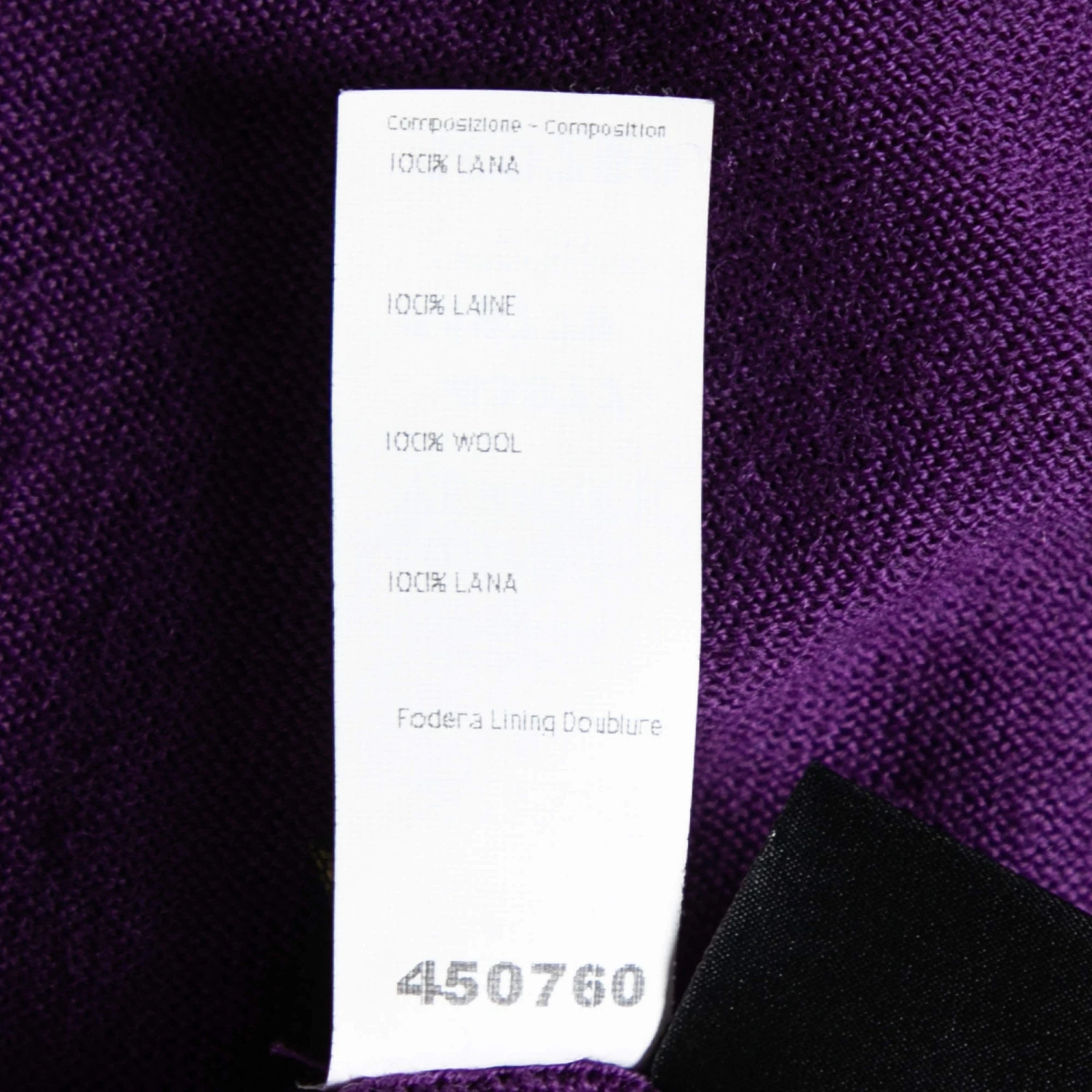 Versace Purple Knit Ruched Crystal Embellished Sweater M For Women - Image 6