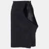 Versace Black Crepe Drape Detail Pencil Skirt L For Women
