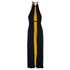 Versace Color-block Halterneck Evening Dress M For Women