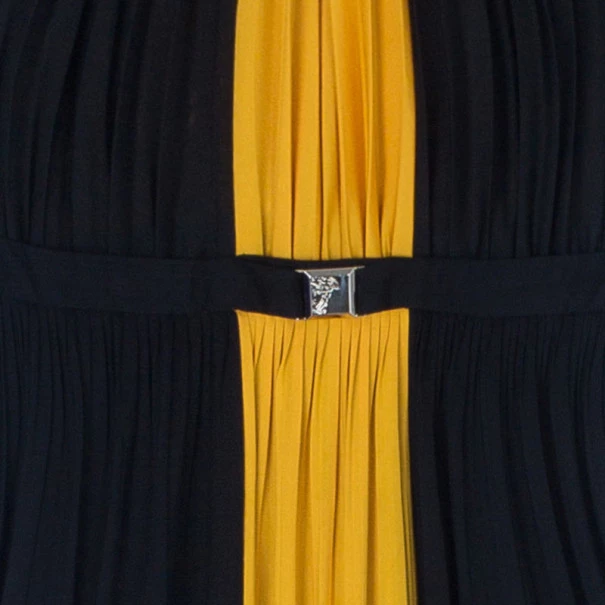 Versace Color-block Halterneck Evening Dress M For Women - Image 6