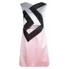 Versace Pink And White Colorblock Mesh Insert Sleeveless Cocktail Dress M For Women