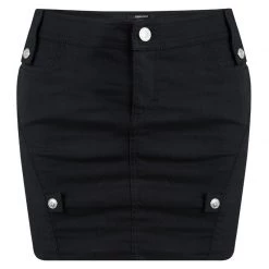 Versace Black Zip Detail Denim Mini Skirt S For Women