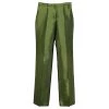Versace Green Satin Finish Tailored Trousers S For Women