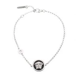 Versace Medusa Diamond 18k White Gold Bracelet For Women