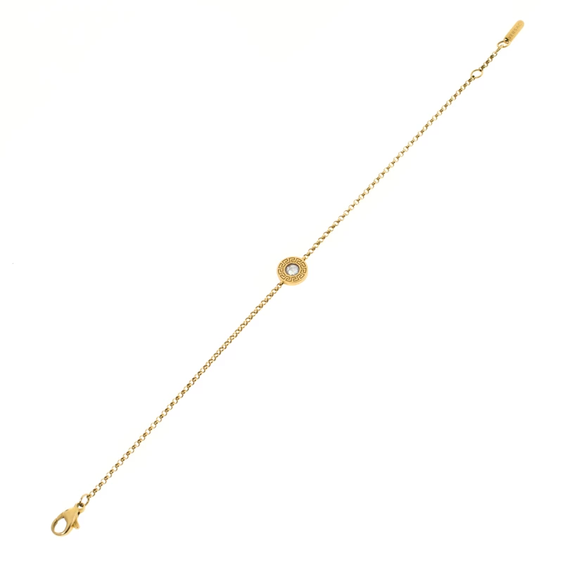Versace Diamond 18k Yellow Gold Soft Bracelet For Women - Image 2