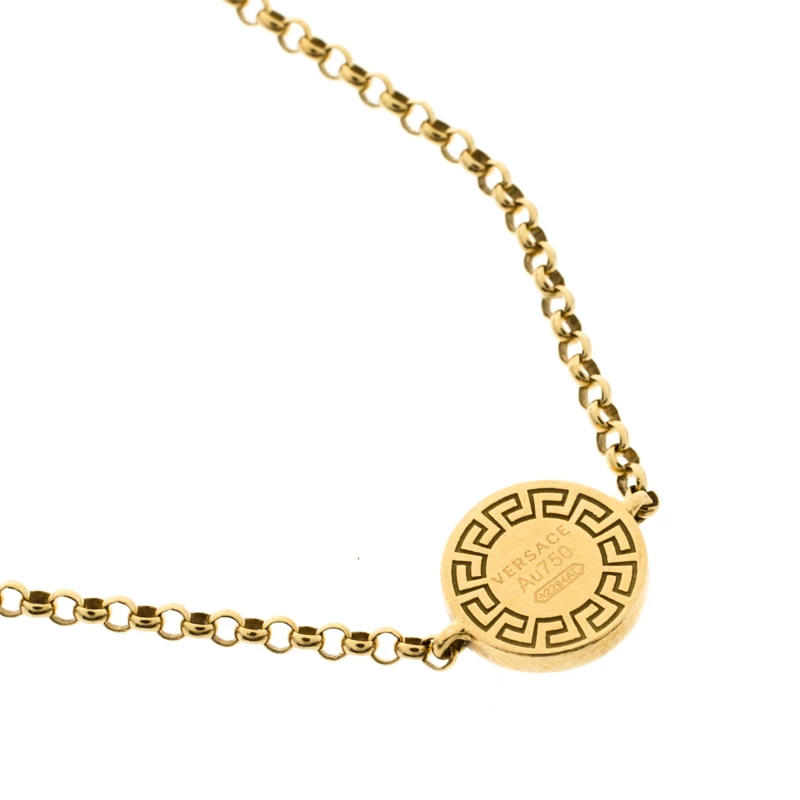 Versace Diamond 18k Yellow Gold Soft Bracelet For Women - Image 5