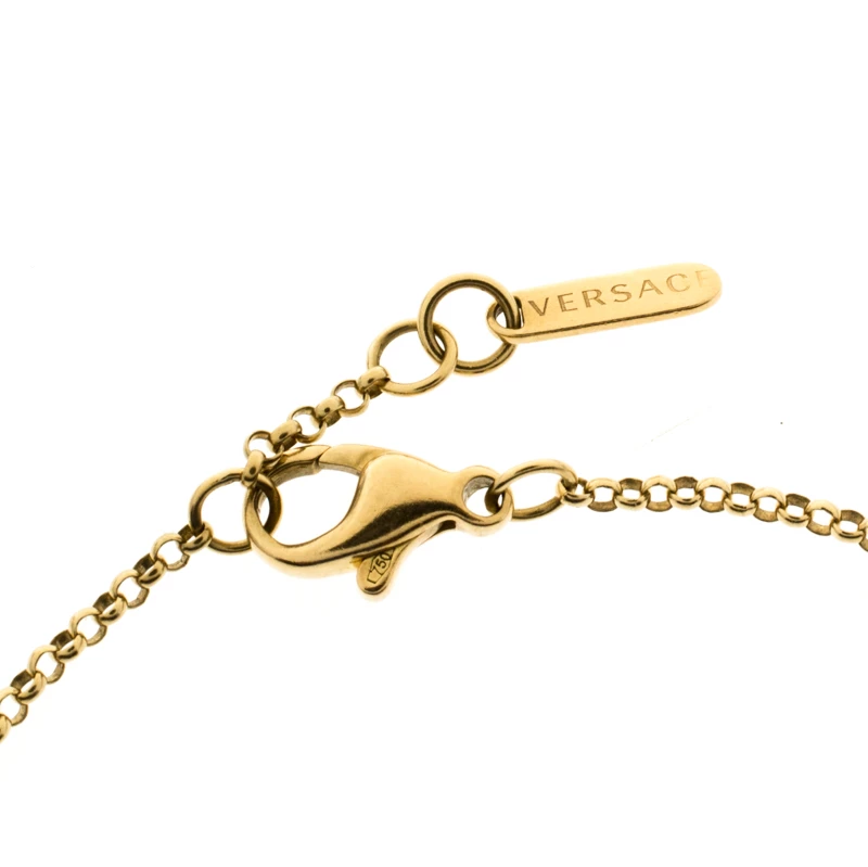 Versace Diamond 18k Yellow Gold Soft Bracelet For Women - Image 6