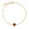 Versace Red Gemstone 18k Rose Gold Soft Bracelet For Women