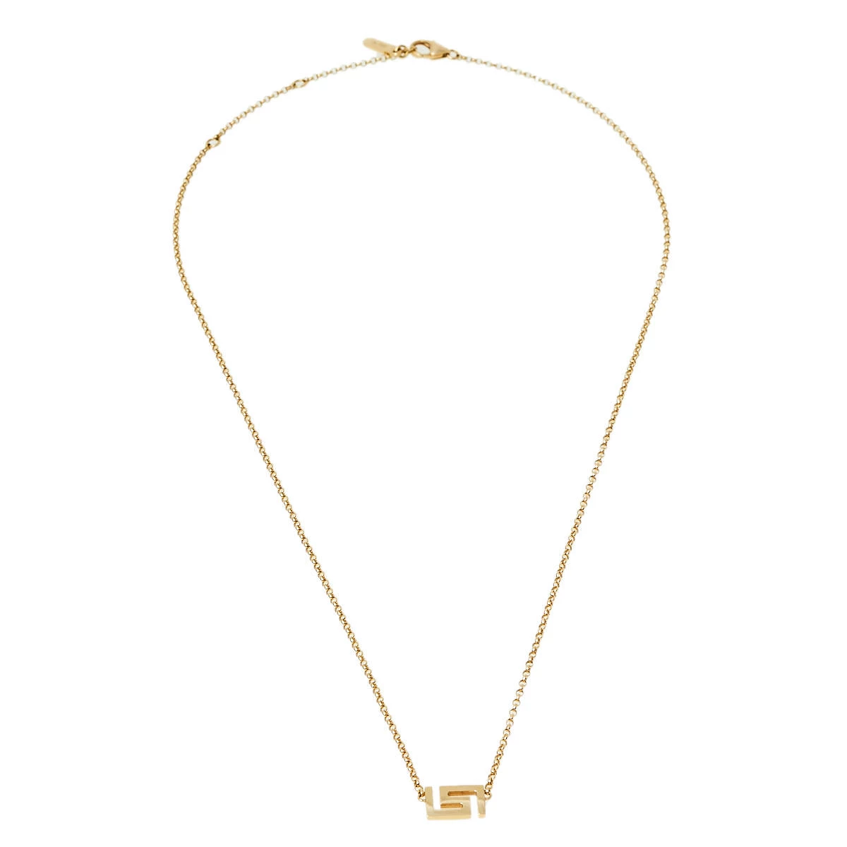 Versace Greek Key Motif 18K Yellow Gold Necklace For Women - Image 2