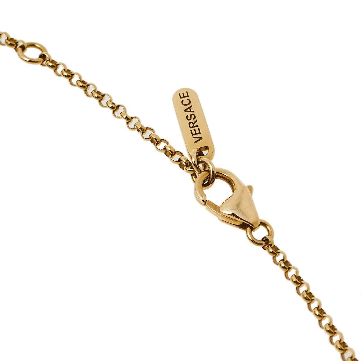 Versace Greek Key Motif 18K Yellow Gold Necklace For Women - Image 4