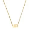 Versace Greek Key Motif 18K Yellow Gold Necklace For Women