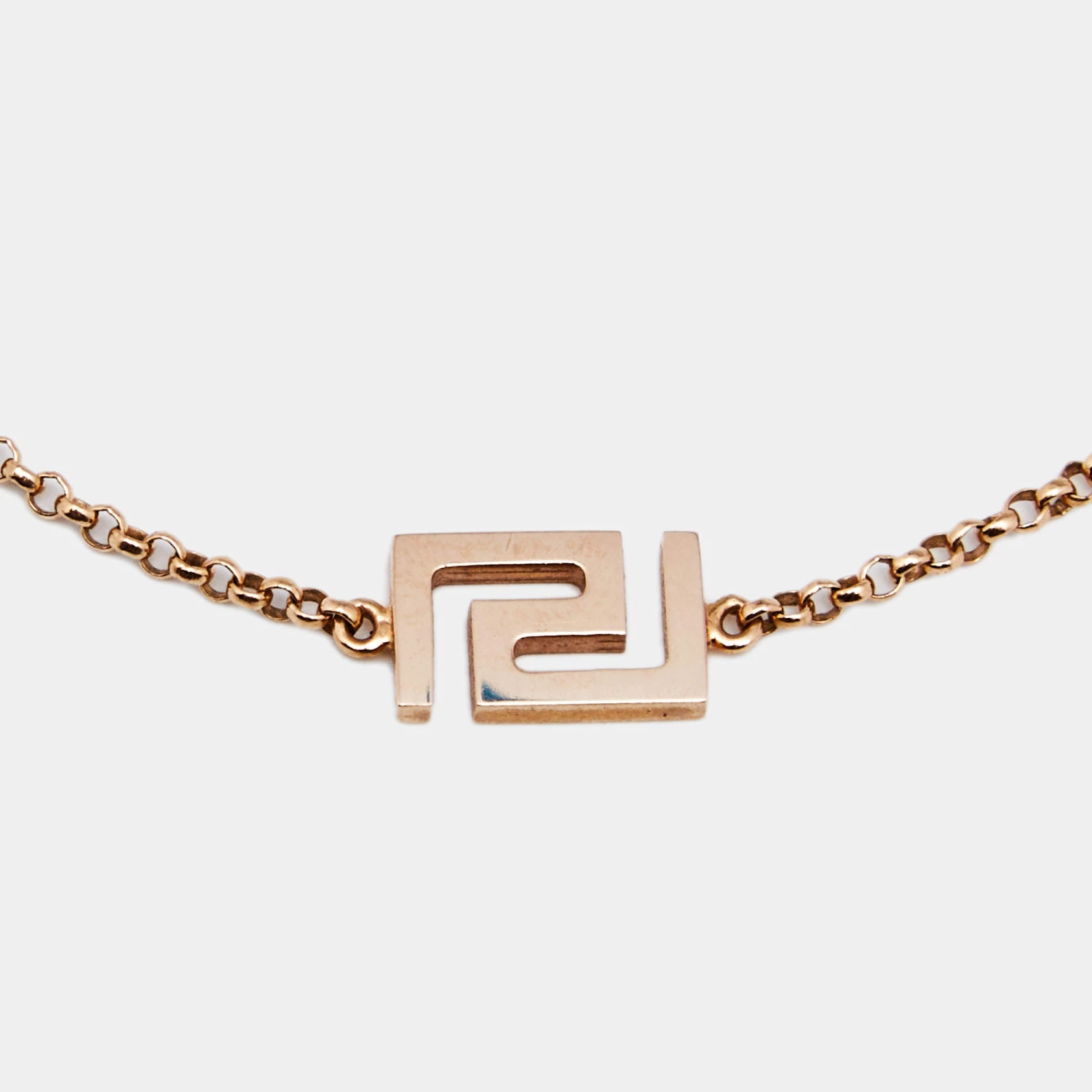 Versace Greek Key Motif 18K Yellow Gold Bracelet For Women - Image 2