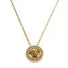 Versace Silver & 18k Gold Medusa Necklace For Women
