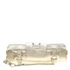 Versace Light Gold Leather Clutch For Women