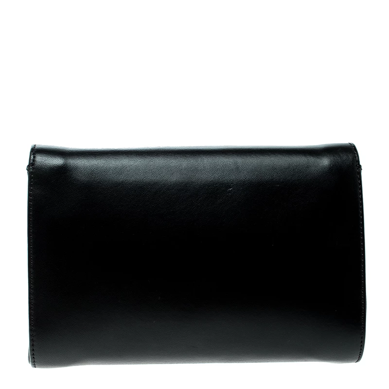 Versace Black Leather Evening Palazzo Chain Clutch For Women - Image 4
