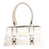 Versace White Quilted Leather Snap Out Of It Tote For Women