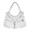 Versace White Leather Zip Tote Large For Women