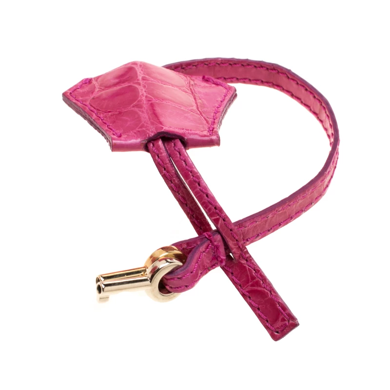 Versace Pink Crocodile Snap Out Of It Satchel For Women - Image 8