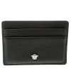 Versace Mossy Green Leather Card Case For Women