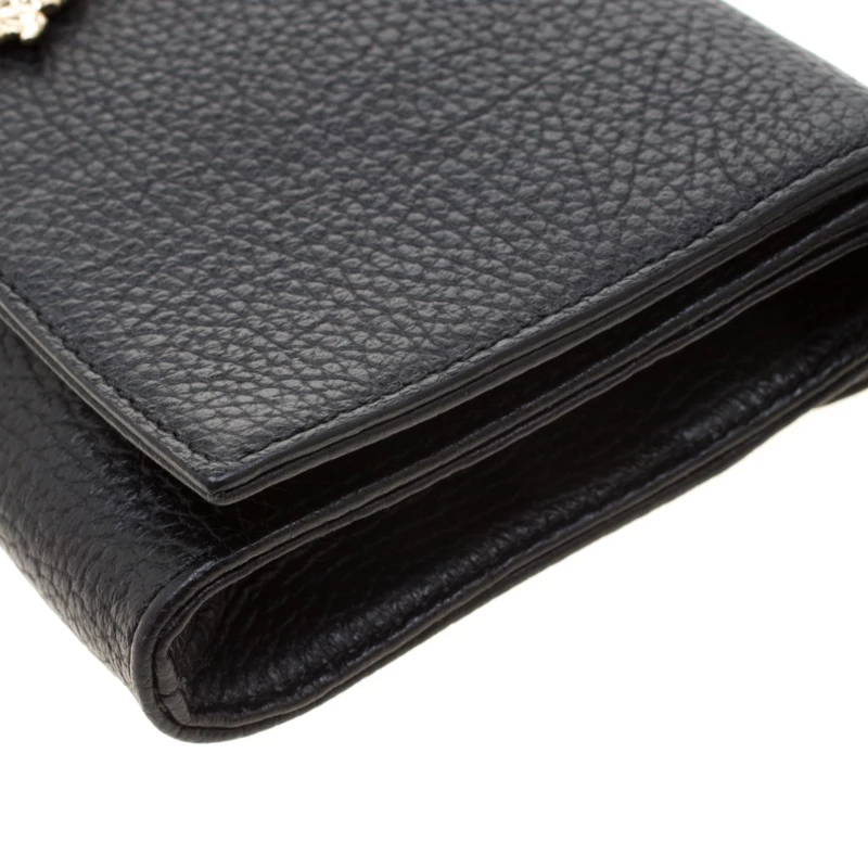 Versace Collection Black Pebbled Leather Clutch For Women - Image 11