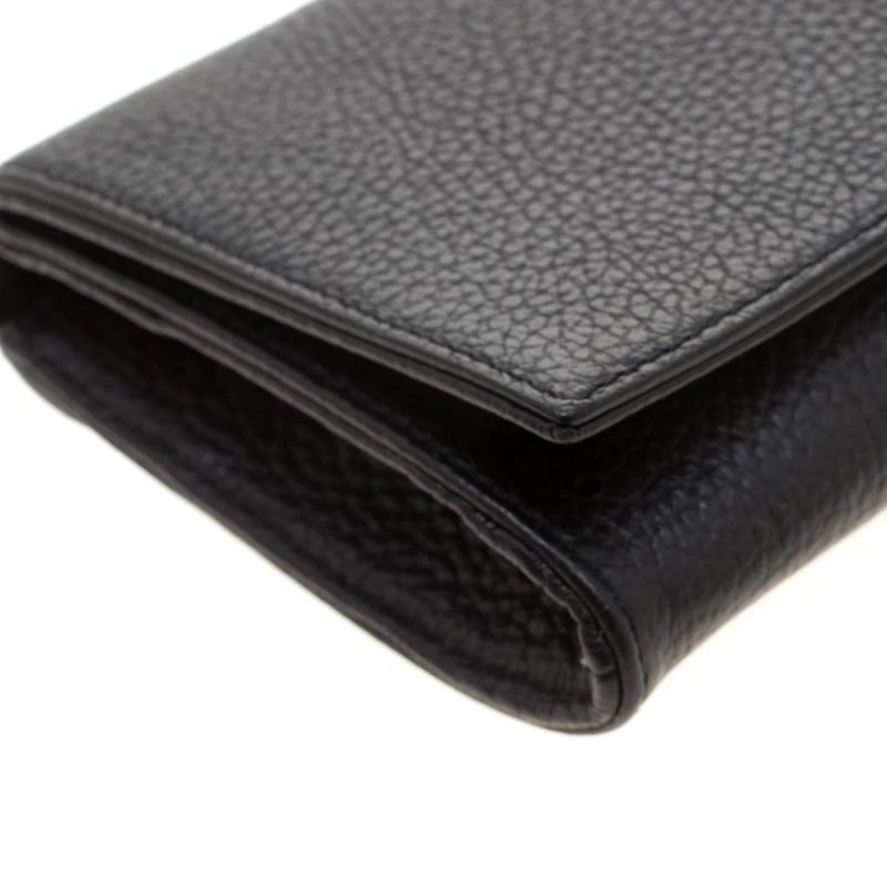 Versace Collection Black Pebbled Leather Clutch For Women - Image 10