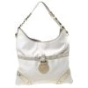 Versace White/Silver Signature Fabric And Leather Hobo For Women