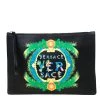Versace Black Leather Miami Clutch For Women