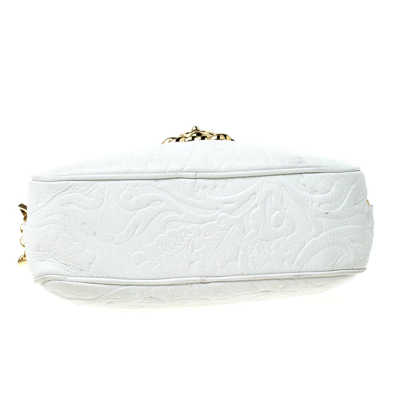 Versace White Leather Palazzo Medussa Crossbody Bag For Women - Image 6