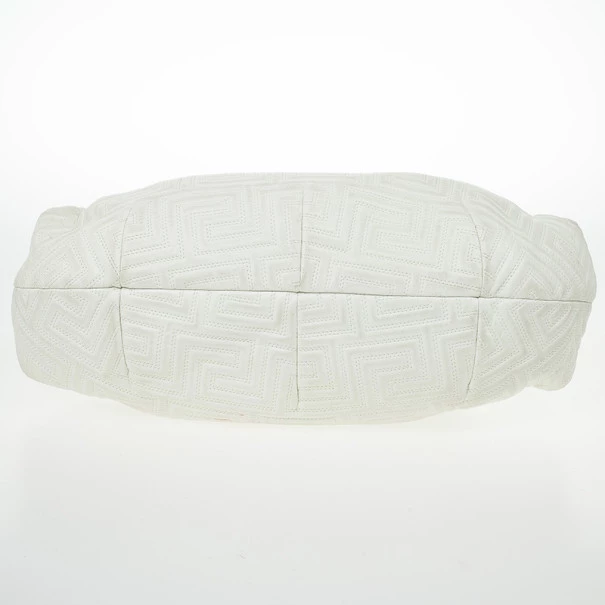 Versace White Leather Domed Satchel For Women - Image 5