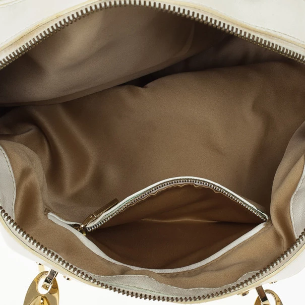 Versace White Leather Domed Satchel For Women - Image 7