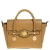 Versace Brown Leather Medusa Medallion Tote For Women
