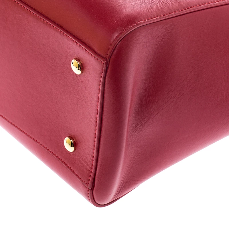 Versace Red Leather Medusa Medallion Tote For Women - Image 11