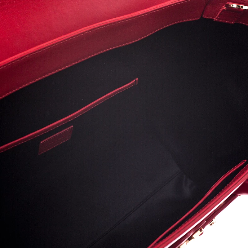 Versace Red Leather Medusa Medallion Tote For Women - Image 7