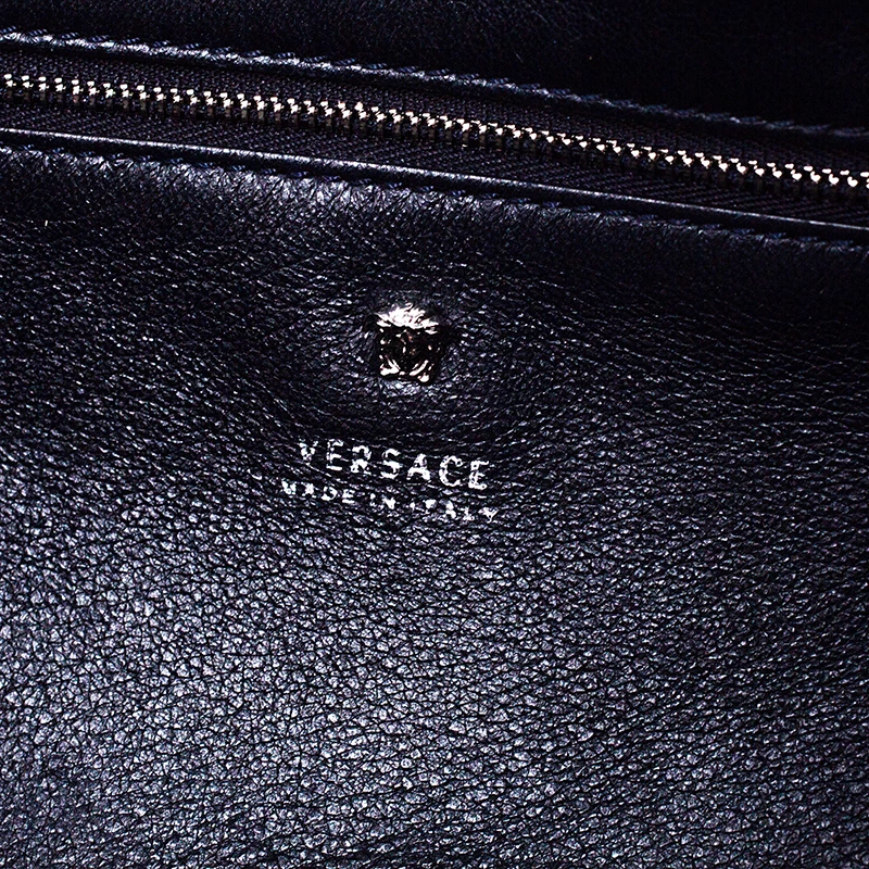 Versace Black Leather Medusa Tote For Women - Image 9