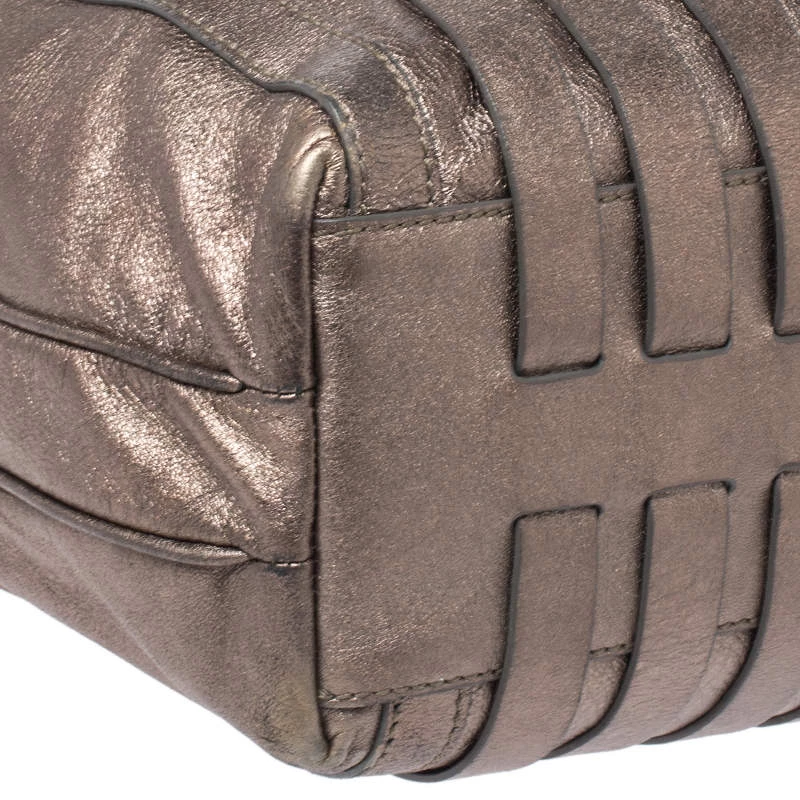 Versace Metallic Striped Leather Hobo For Women - Image 11