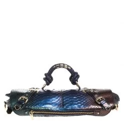 Versace Multicolor Ombre Python Canyon Bag For Women