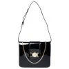 Versace Black Patent Leather Young Medusa Chain Shoulder Bag For Women
