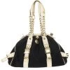 Versace Black Monogram Madonna Boston Bag For Women