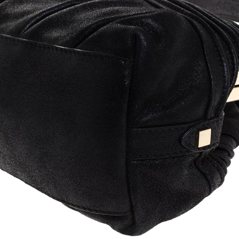 Versace Black Leather Frame Satchel For Women - Image 11