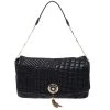 Versace Black Quilted Leather Calliope Vanitas Shoulder Bag For Women